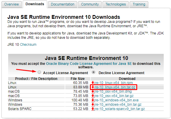 Установка Java JRE. Скачивание Java JRE. Лицензия