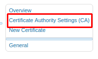 Установка модуля WebRTC во FreePBX. Выбор пункта Certificate Authority Settings(CA)