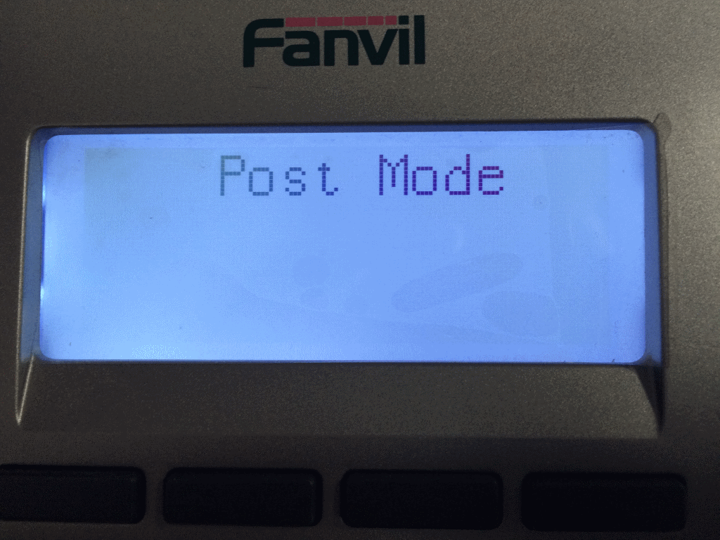 Экран телефона Fanvil с режимом Post Mode