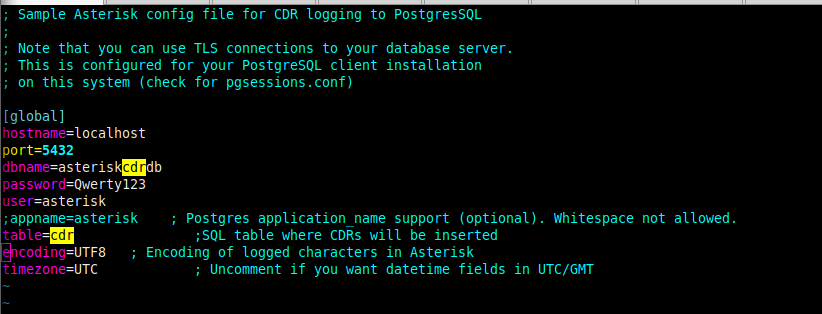 пример конфигурации файла cdr_pgsql.conf